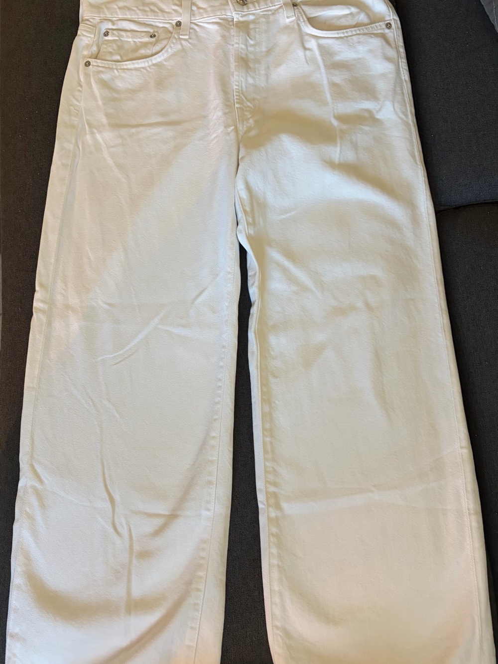Edwin Women's White Wide-Leg Jeans
